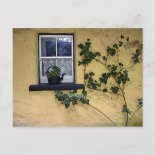 briefkaart van het oude ierse raam