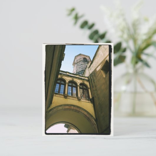 Briefkaart van het oude kwartaal van Barcelona (Staand voorkant)