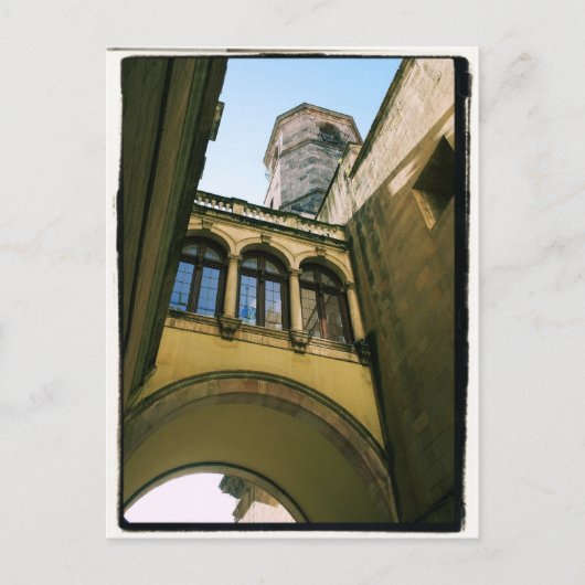 Briefkaart van het oude kwartaal van Barcelona (Voorkant)