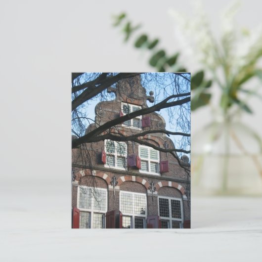 Briefkaart van het oude Nederlandse huis (Staand voorkant)