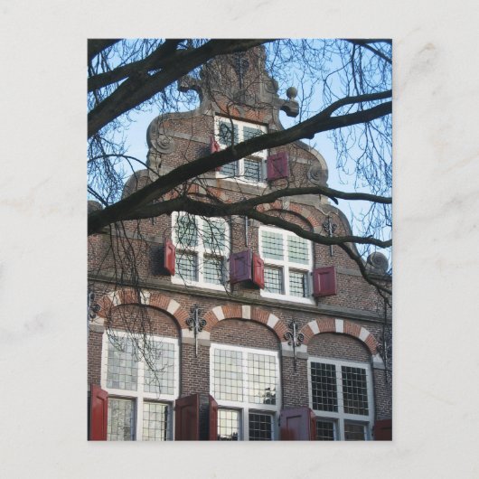 Briefkaart van het oude Nederlandse huis (Voorkant)