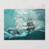 briefkaart van het oude schip (Voorkant)