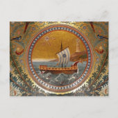 briefkaart van het oude schip (Voorkant)