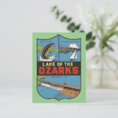 Briefkaart van het Ozarks-meer (Staand voorkant)