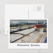 Briefkaart van het Panamakanaal (Voorkant / Achterkant)