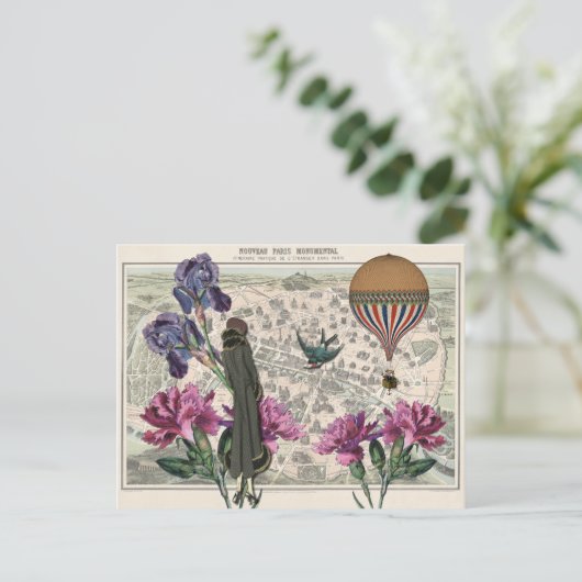  Briefkaart van het Parijse collage (Staand voorkant)