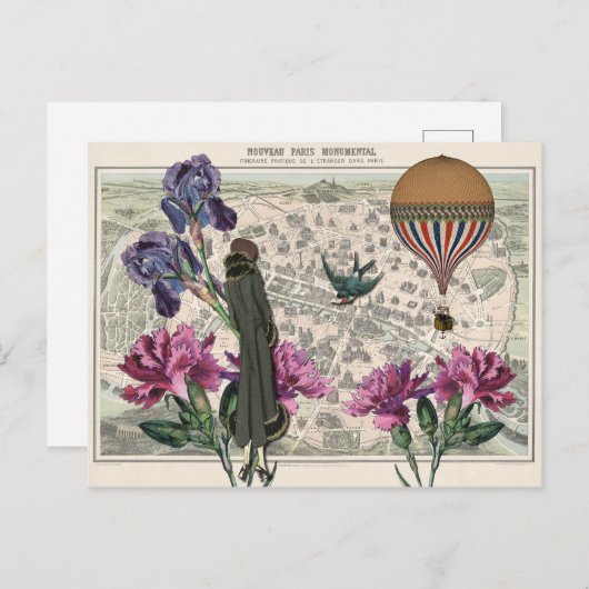  Briefkaart van het Parijse collage (Voorkant / Achterkant)