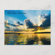 Briefkaart van het Pepinmeer, Wisconsin