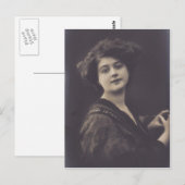 briefkaart van het portret van 1920: Mooie vrouw (Voorkant / Achterkant)