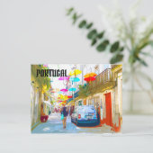 Briefkaart van het Portugese Umbrella Festival (Staand voorkant)