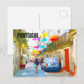 Briefkaart van het Portugese Umbrella Festival (Voorkant / Achterkant)