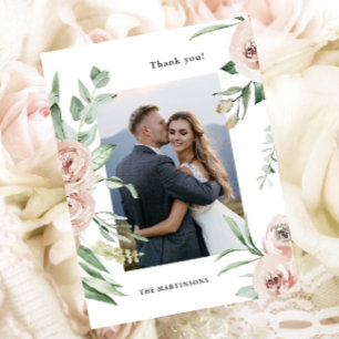 Briefkaart van het prachtige Blush Floral Photo We