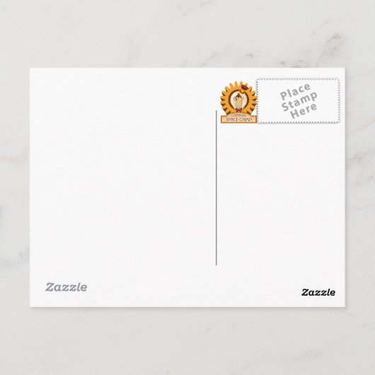 Briefkaart van het Punk Space Chimp Portal voor st (Achterkant)