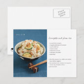 Briefkaart van het recept voor courgette en pellom (Voorkant / Achterkant)