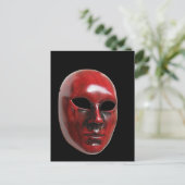Briefkaart van het Rode Venice-masker (Staand voorkant)