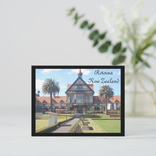 Briefkaart van het Rotorua-museum (Staand voorkant)