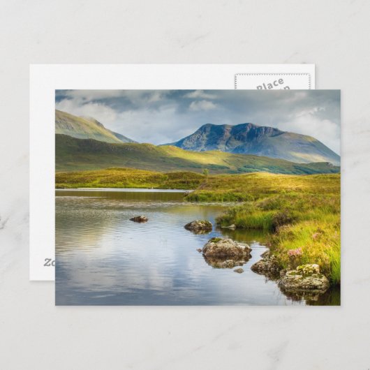Briefkaart van het Schotse hooglandschap (Voorkant / Achterkant)