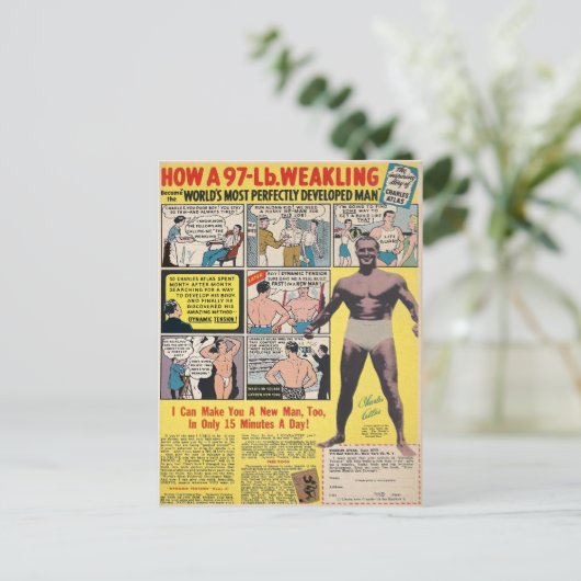 Briefkaart van het Spier Comic Book Advertisement (Staand voorkant)