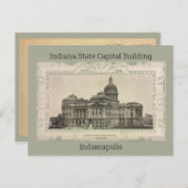 Briefkaart van het staatskapitaal van Indiana (190 (Voorkant / Achterkant)