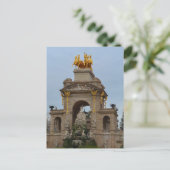 Briefkaart van het standbeeld van Ciutadella Park (Staand voorkant)