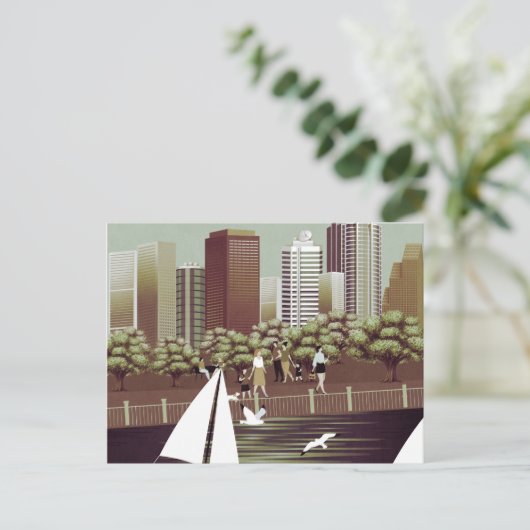 Briefkaart van het stedelijk landschap (Staand voorkant)