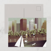 Briefkaart van het stedelijk landschap (Voorkant / Achterkant)