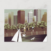 Briefkaart van het stedelijk landschap (Voorkant)