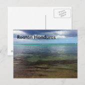 Briefkaart van het strand van Roatán Honduras (Voorkant / Achterkant)