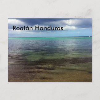Briefkaart van het strand van Roatán Honduras