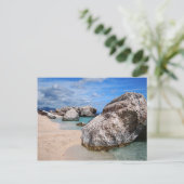 Briefkaart van het strand van Sardinië (Staand voorkant)