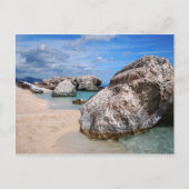 Briefkaart van het strand van Sardinië (Voorkant)