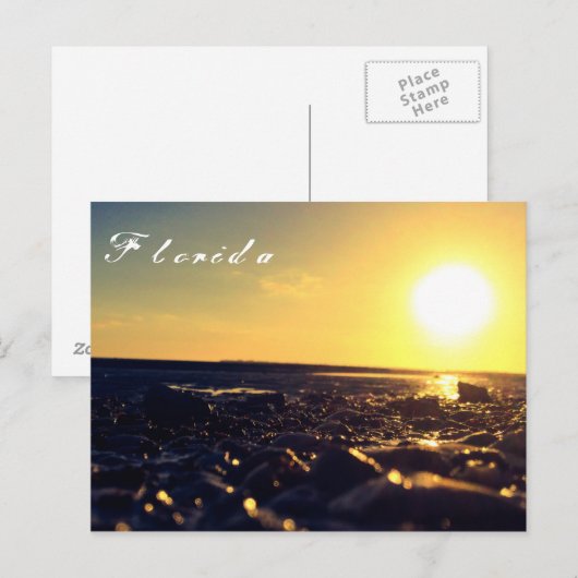 Briefkaart van het strand van Southwest Florida (Voorkant / Achterkant)