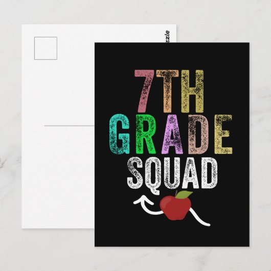 briefkaart van het team van de 7e rang (Voorkant / Achterkant)