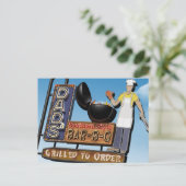 Briefkaart van het Teken van het Neon van de (Staand voorkant)