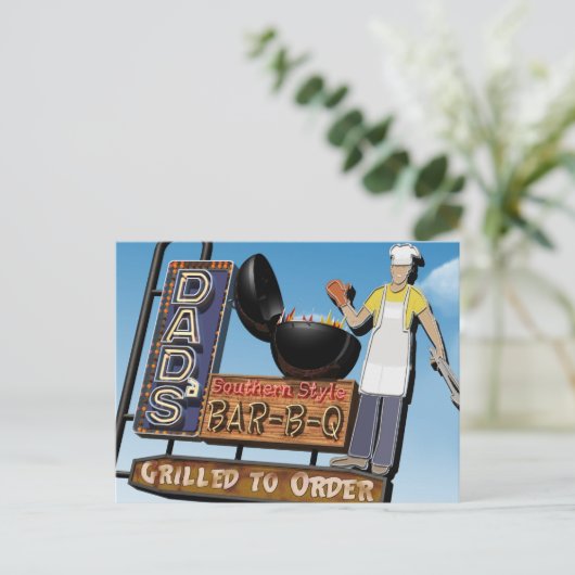 Briefkaart van het Teken van het Neon van de (Staand voorkant)