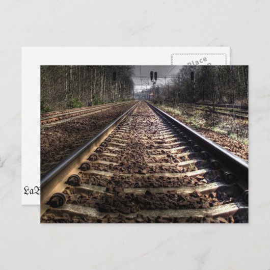 Briefkaart van het treinspoor (Voorkant / Achterkant)