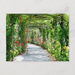 briefkaart van het tuinpad
