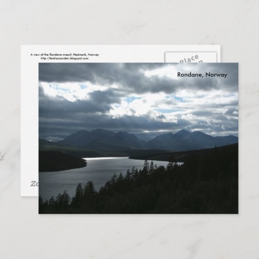 Briefkaart van het uitzicht van het gebergte #1 (Voorkant / Achterkant)