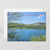 Briefkaart van het uitzicht van het Grasmere Lake (Voorkant / Achterkant)
