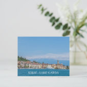 Briefkaart van het uitzicht van het meer Garda Sal (Staand voorkant)