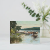 Briefkaart van het Uitzicht van het meer van Keinä (Staand voorkant)