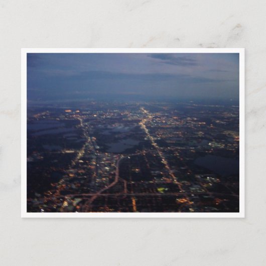 Briefkaart van het Uitzicht van het vliegtuig (Voorkant)