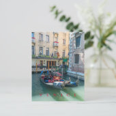 Briefkaart van het uitzicht van Venice gondolas (Staand voorkant)