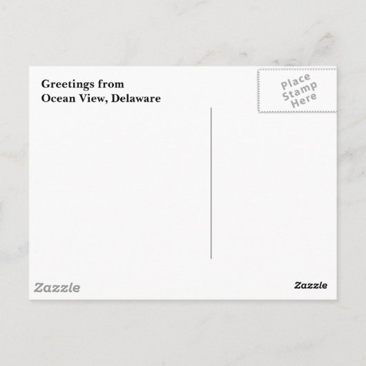 Briefkaart van het Uitzicht voor de Zonnezee (Achterkant)