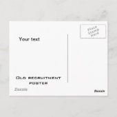  Briefkaart van het US Army Old Recrugement Poster (Achterkant)