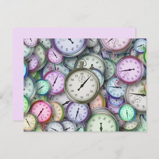 briefkaart van het uurwerk (Voorkant / Achterkant)