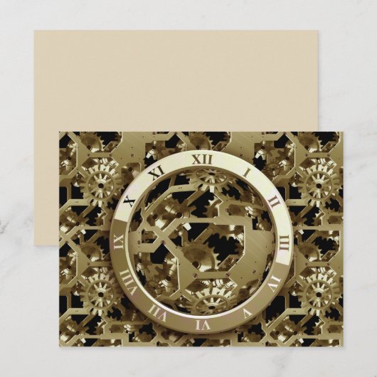 briefkaart van het uurwerk (Voorkant / Achterkant)