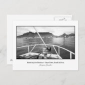 Briefkaart van het vaartuig dat de Tafelbaai binne (Voorkant / Achterkant)