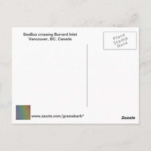 Briefkaart van het Vancouver-Rainbow Moment (Achterkant)