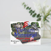 Briefkaart van het Vietnamese Memorial (Staand voorkant)